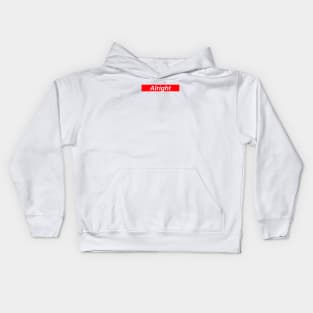 Alright // Red Box Logo Kids Hoodie